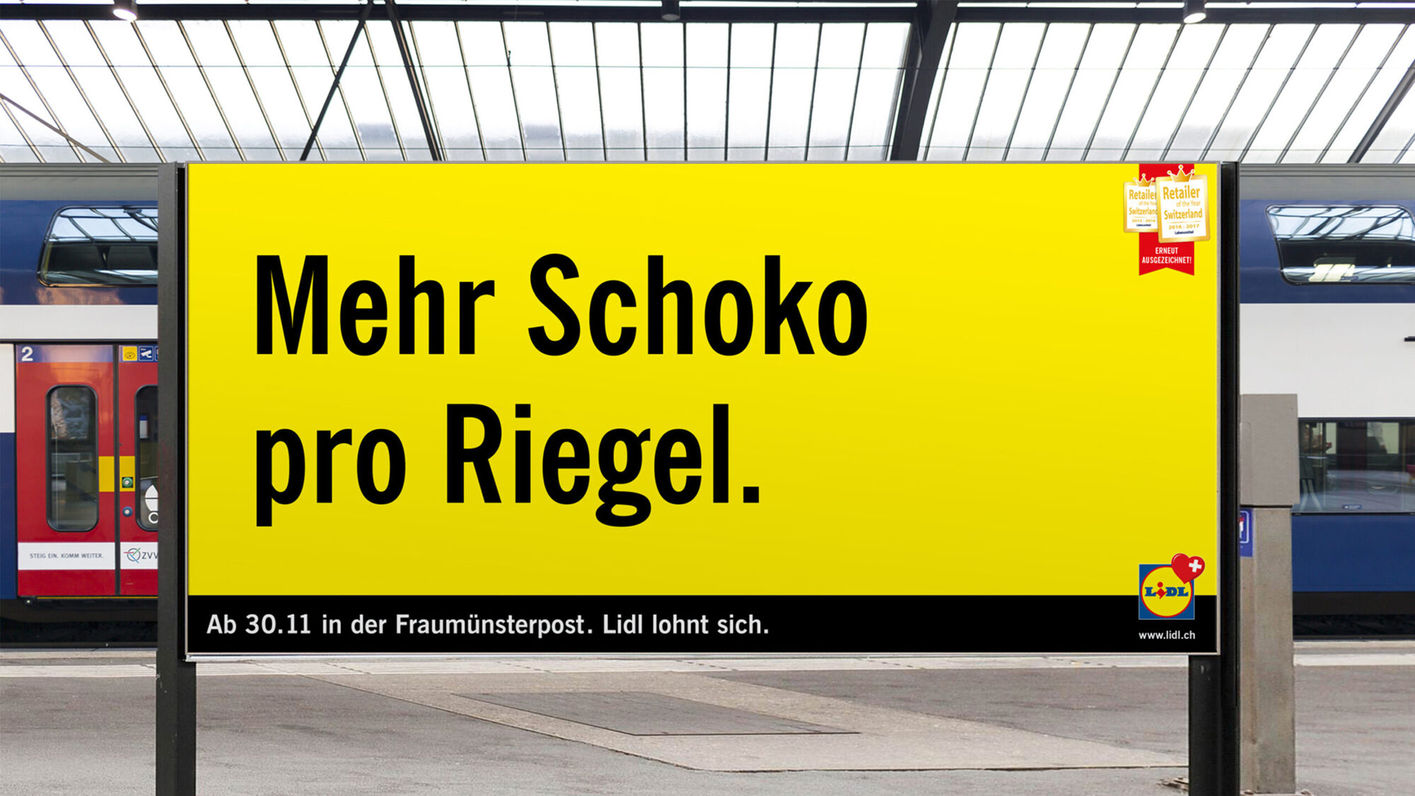 Lidl brand activation in Zurich by Gruber & Ianeselli: launch campaign poster