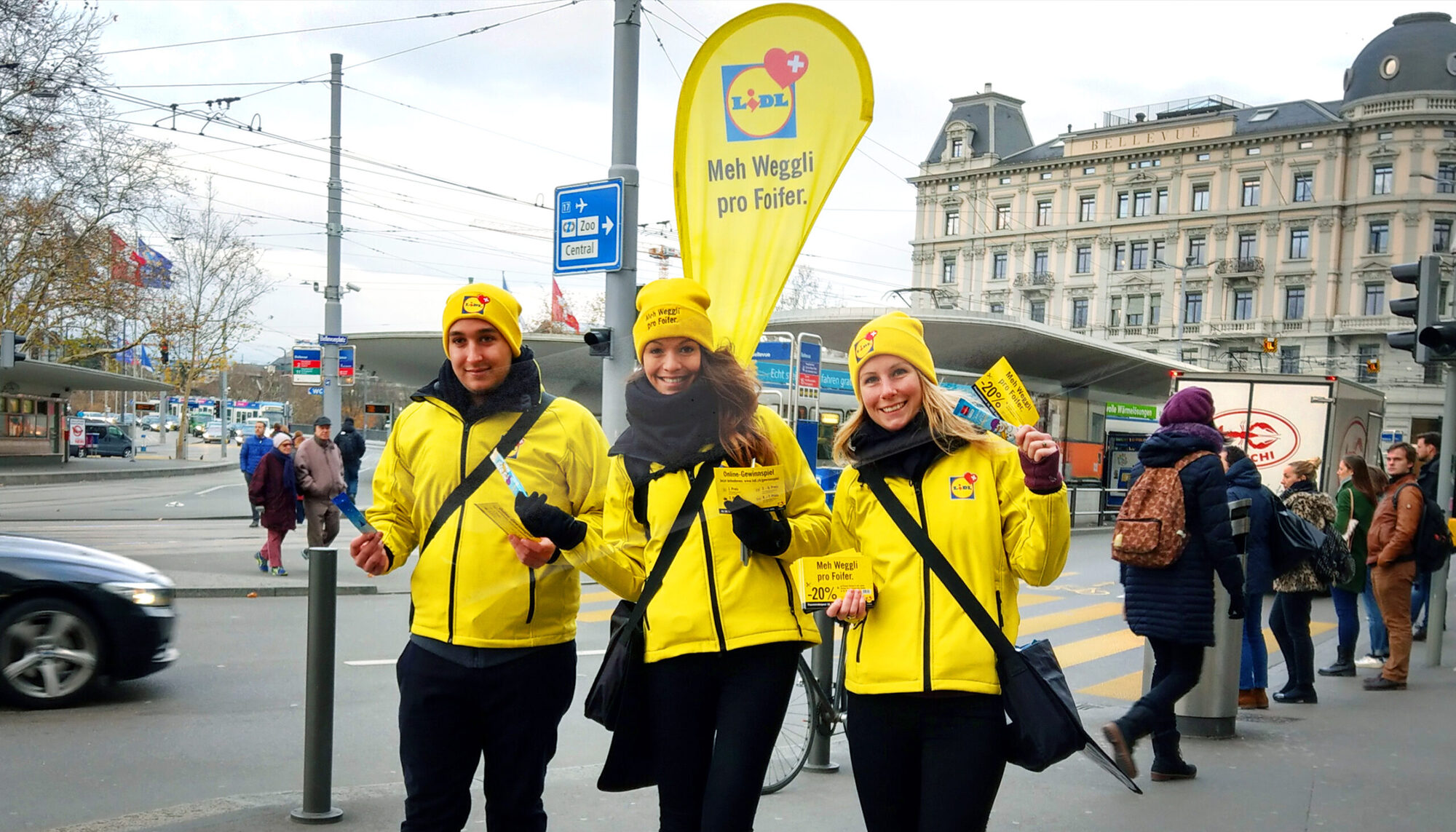 Lidl brand activation in Zurich by Gruber & Ianeselli: promotion in the city