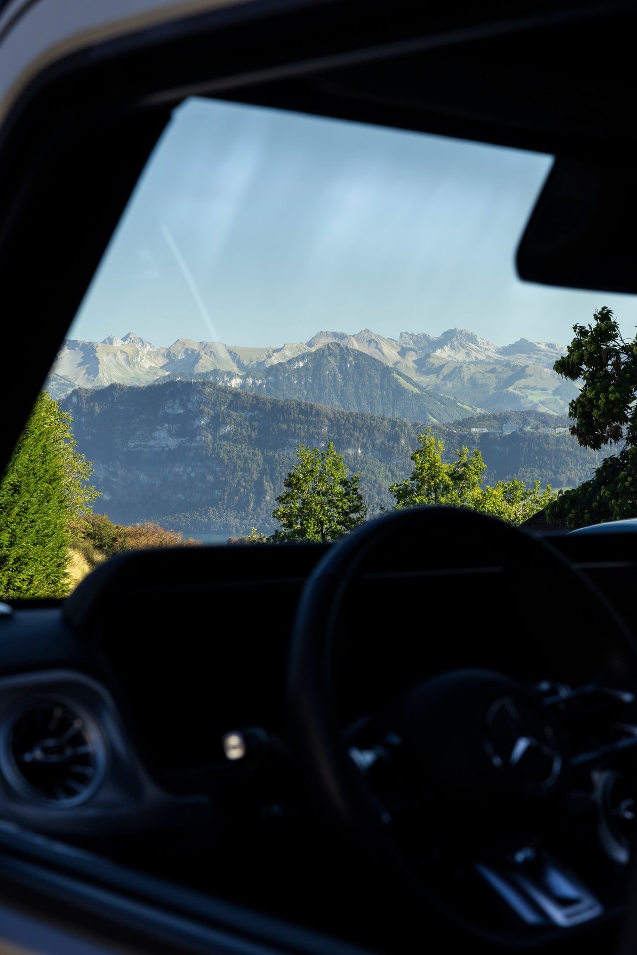 View of the mountains around Lucerne from a Mercedes-Benz, MercedesTrophy Swiss Final 2026